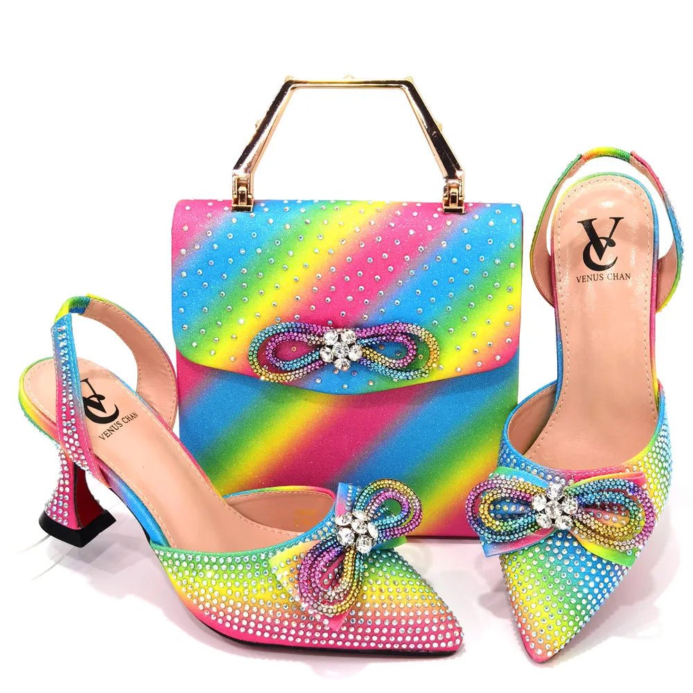 Latest Ladies Shoes and Matching Bag Set ED1-9 - Luzilly Bridal & Apparel