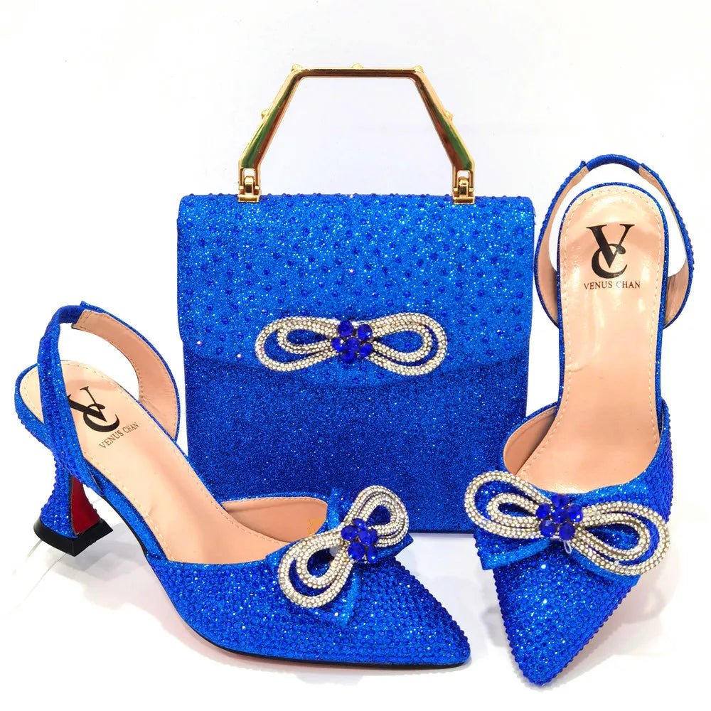 Latest Ladies Shoes and Matching Bag Set ED1-9 - Luzilly Bridal & Apparel