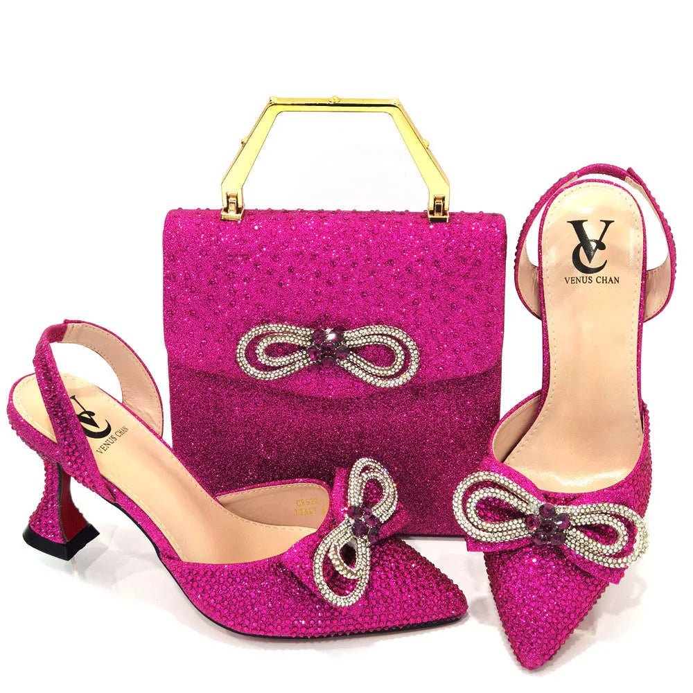Latest Ladies Shoes and Matching Bag Set ED1-9 - Luzilly Bridal & Apparel