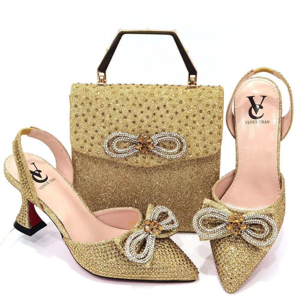 Latest Ladies Shoes and Matching Bag Set ED1-9 - Luzilly Bridal & Apparel