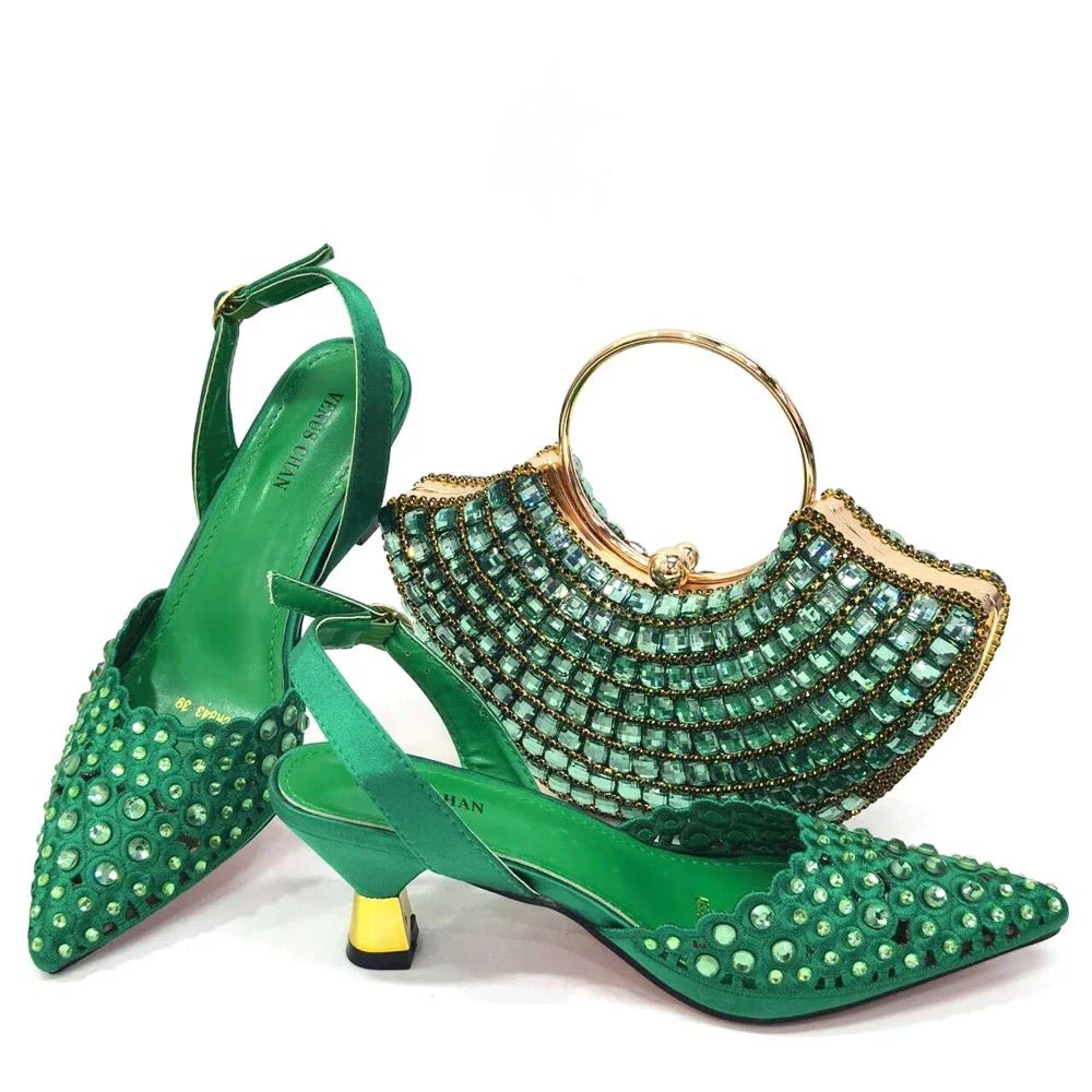 Latest Luxury Pattern Ladies Shoes And Bag Set ED215 - Luzilly Bridal & Apparel