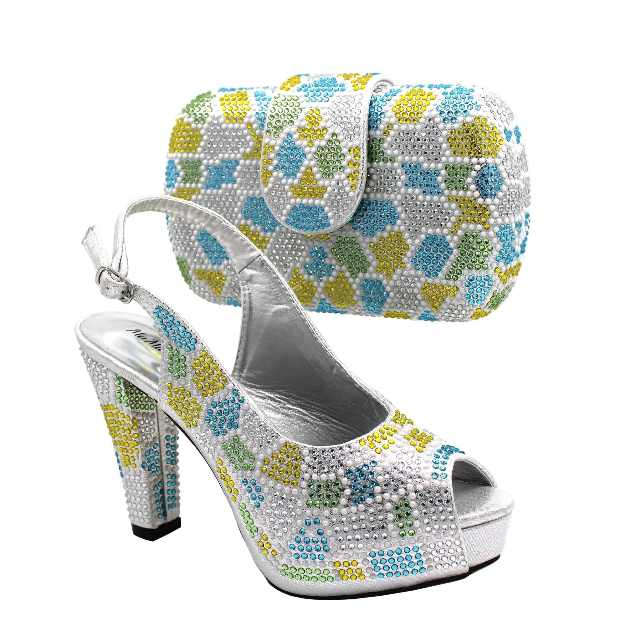Latest Peep Toe Women's Shoes & Bag Set FGTY67 - Luzilly Bridal & Apparel