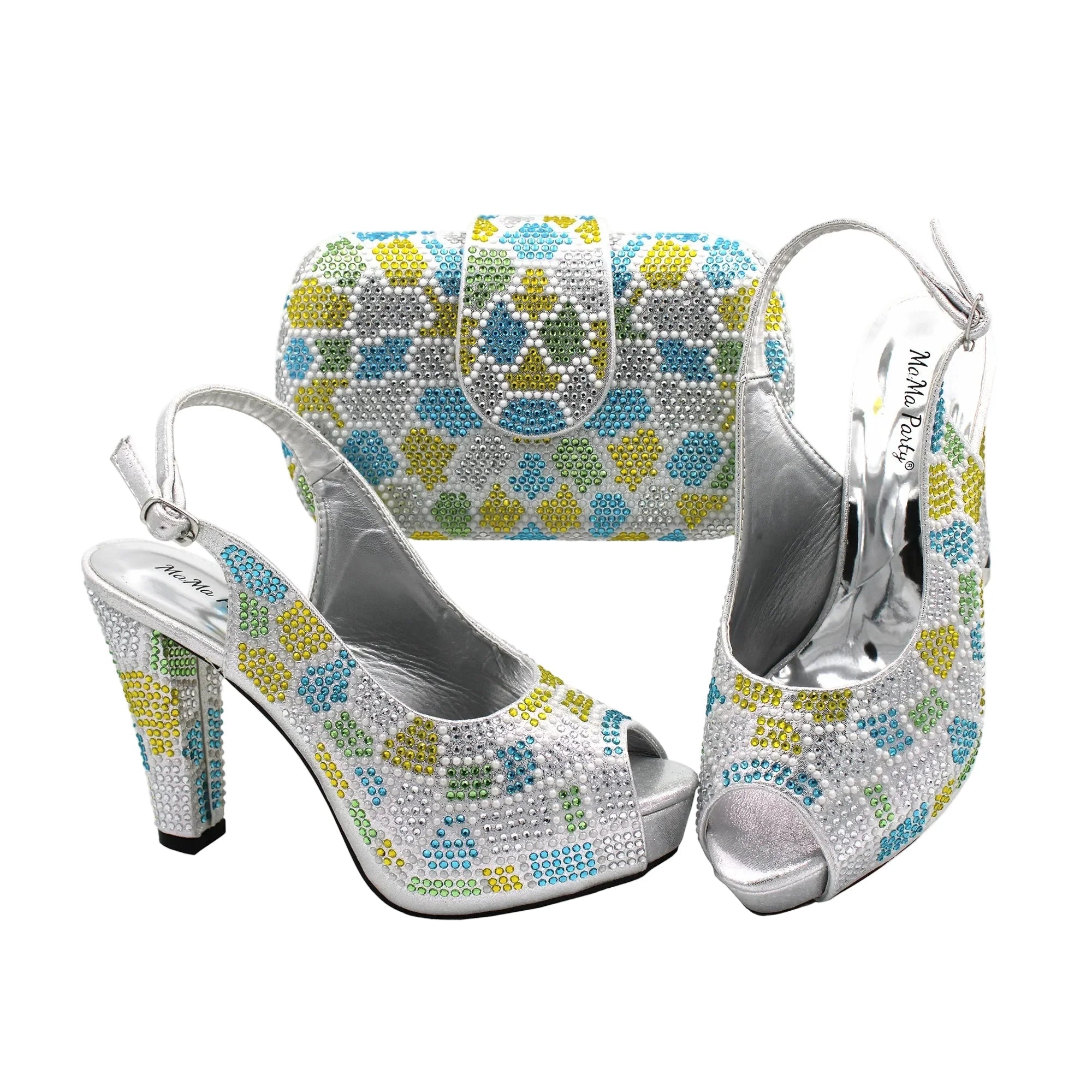 Latest Peep Toe Women's Shoes & Bag Set FGTY67 - Luzilly Bridal & Apparel