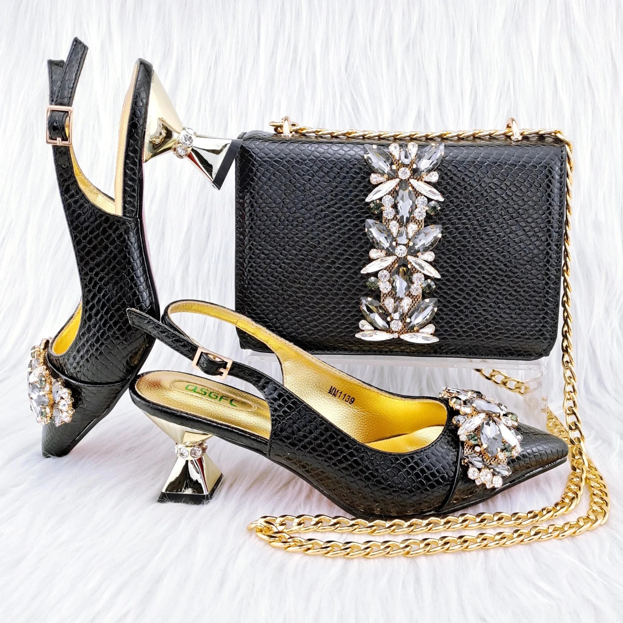 Latest Shoes And Bag Matching Set HGY1-1 - Luzilly Bridal & Apparel