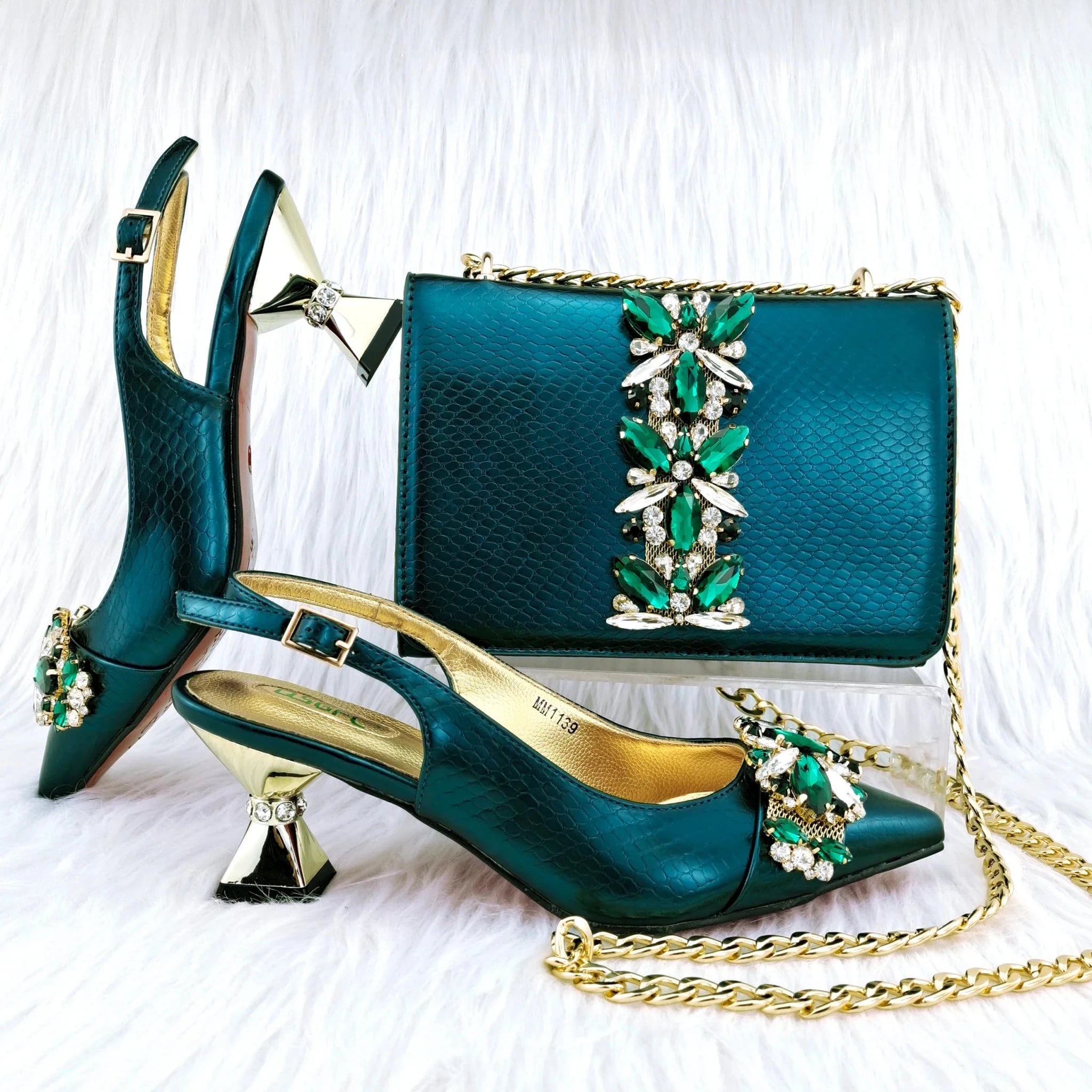 Latest Shoes And Bag Matching Set HGY1-1 - Luzilly Bridal & Apparel