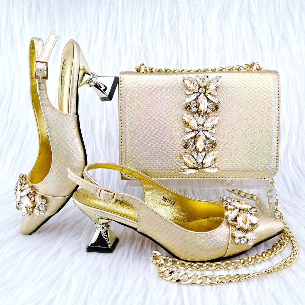 Latest Shoes And Bag Matching Set HGY1-1 - Luzilly Bridal & Apparel