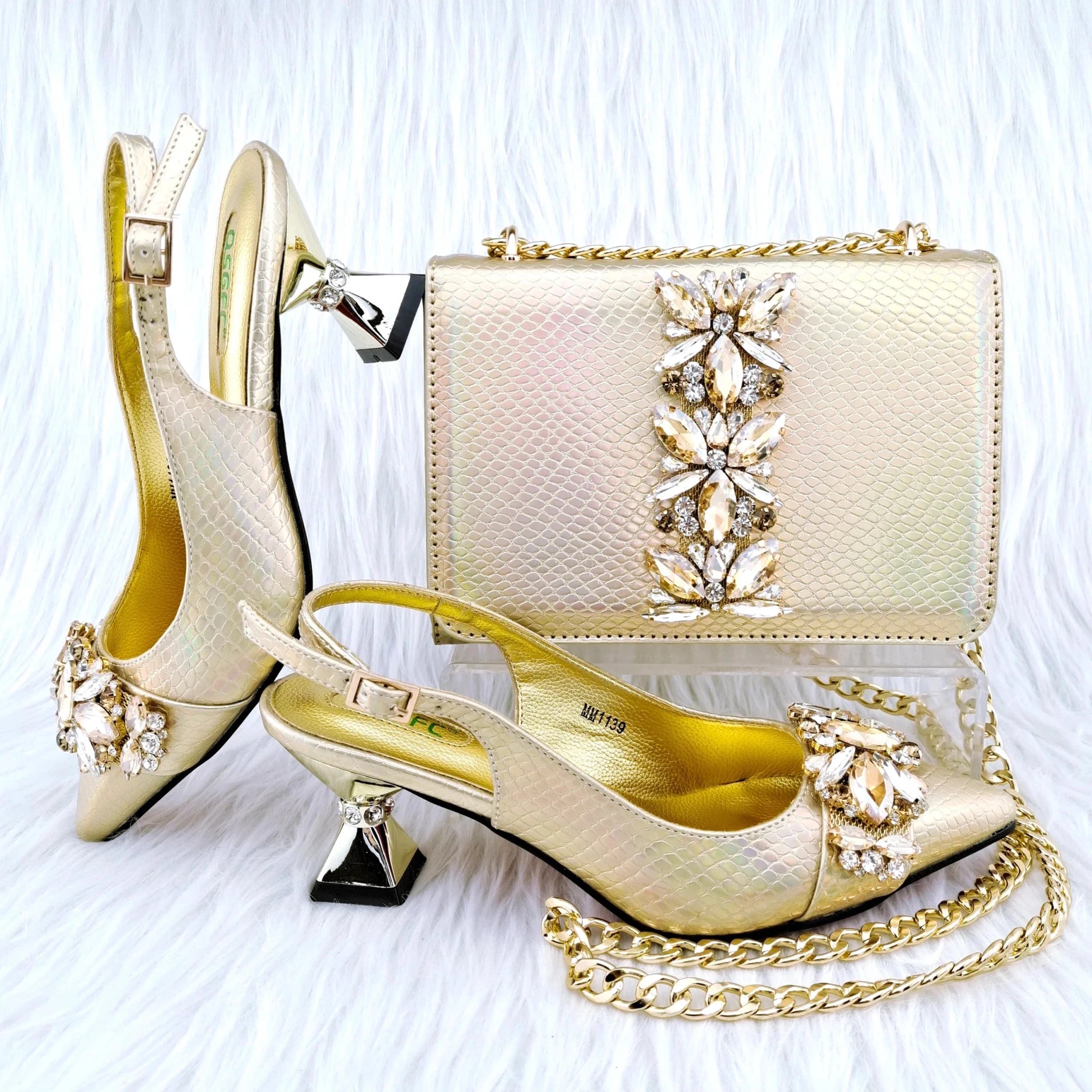 Latest Shoes And Bag Matching Set HGY1-1 - Luzilly Bridal & Apparel