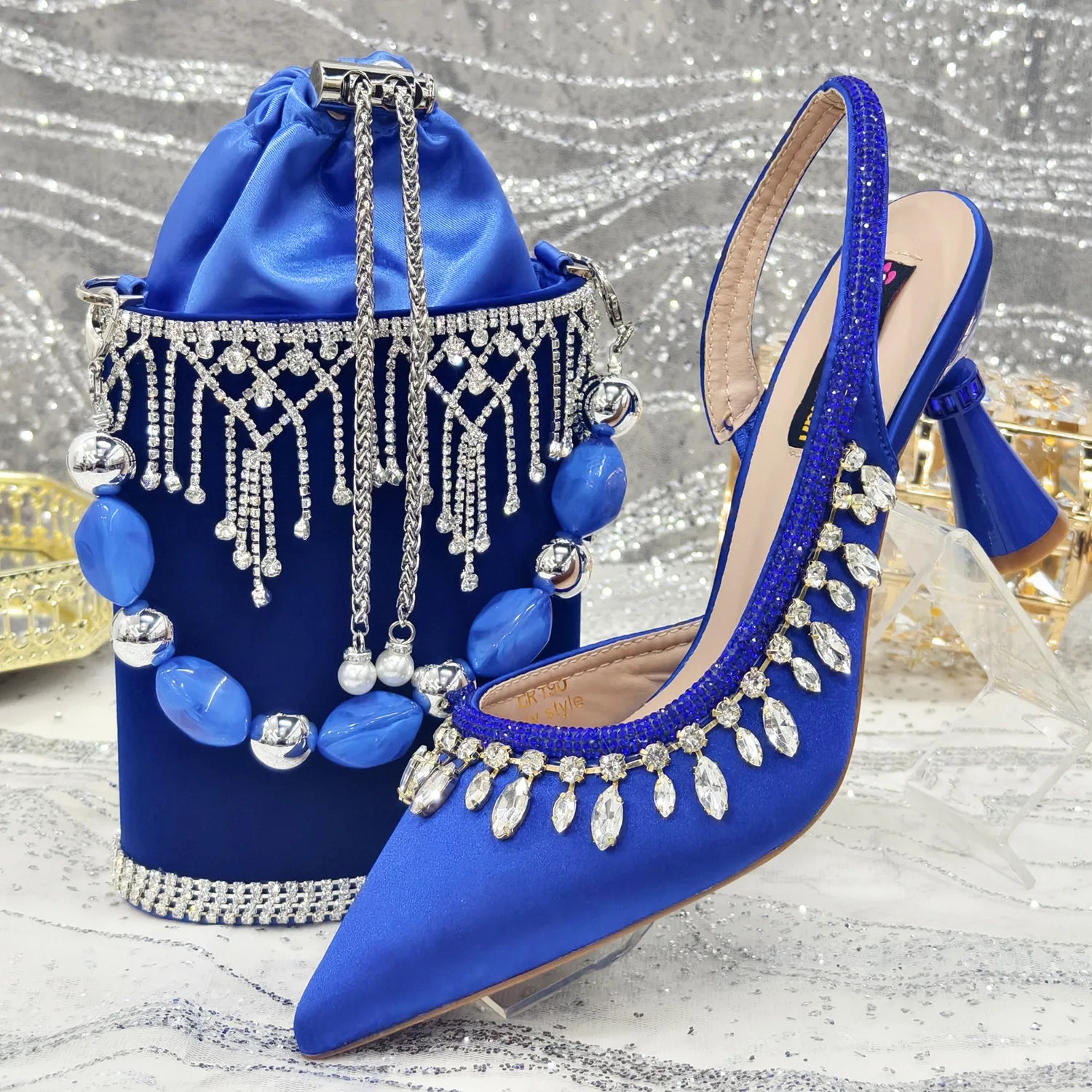 Latest Women Heels Shoes and Bags Set - ED-67 - Luzilly Bridal & Apparel