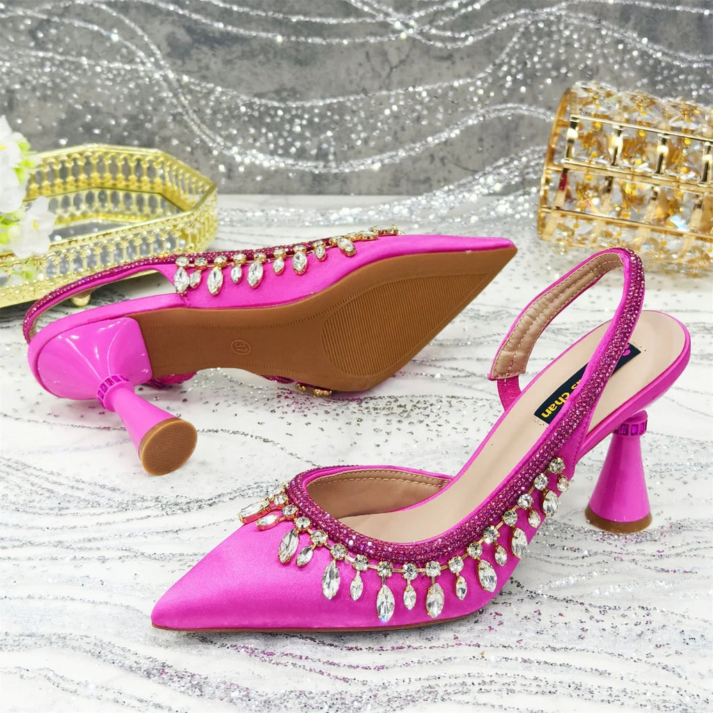 Latest Women Heels Shoes and Bags Set - ED-67 - Luzilly Bridal & Apparel
