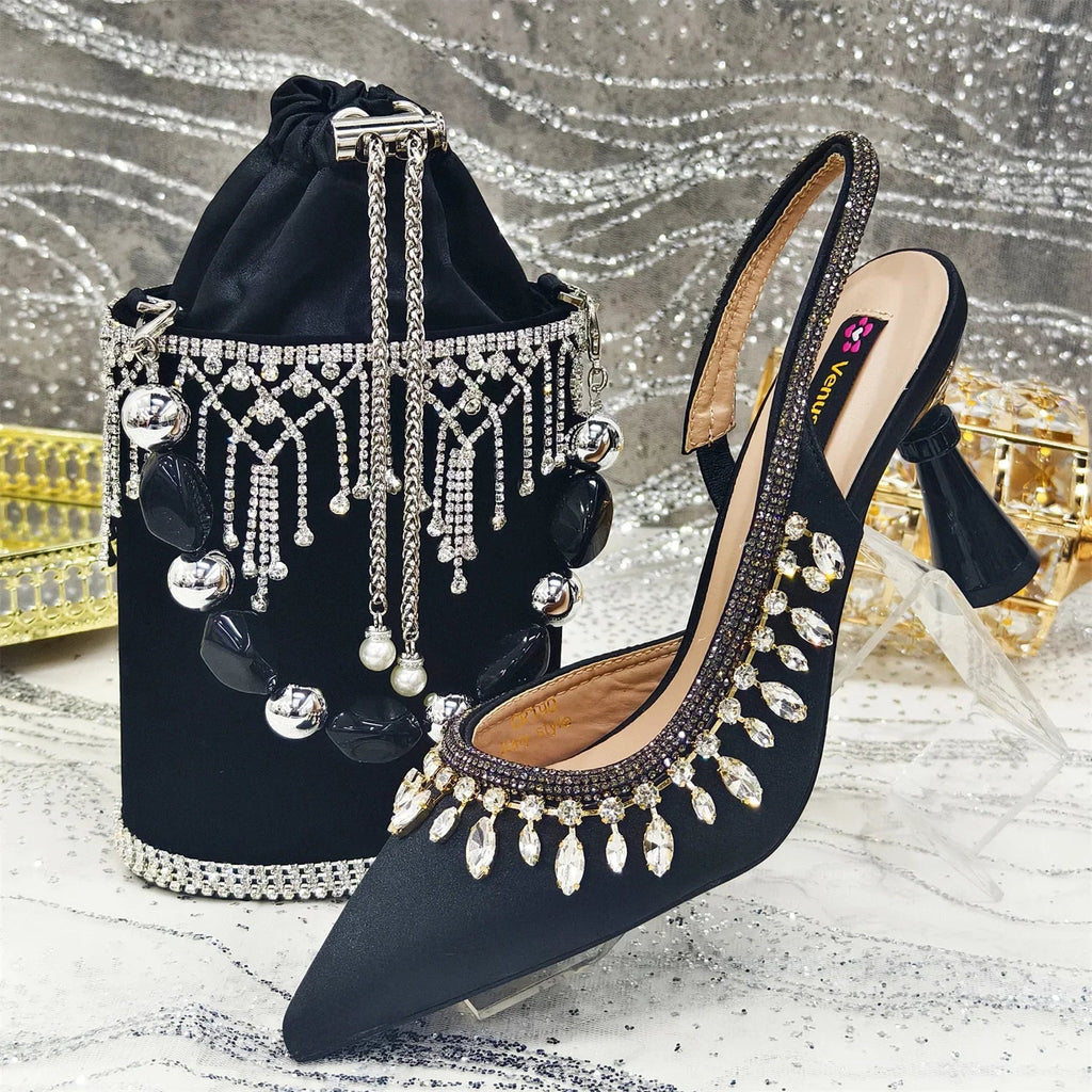 Latest Women Heels Shoes and Bags Set - ED-67 - Luzilly Bridal & Apparel