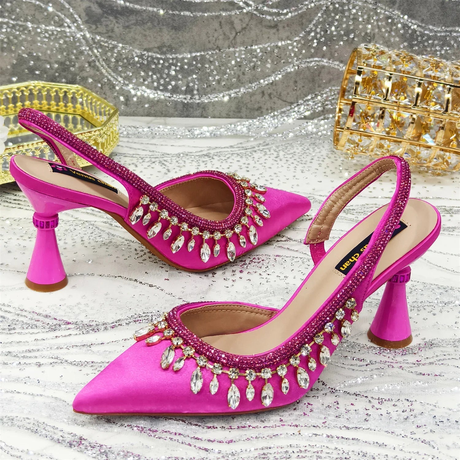 Latest Women Heels Shoes and Bags Set - ED-67 - Luzilly Bridal & Apparel