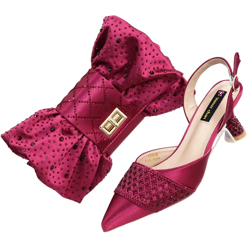 Latest Women Italian Shoes and Matching Bags TE342 - Luzilly Bridal & Apparel