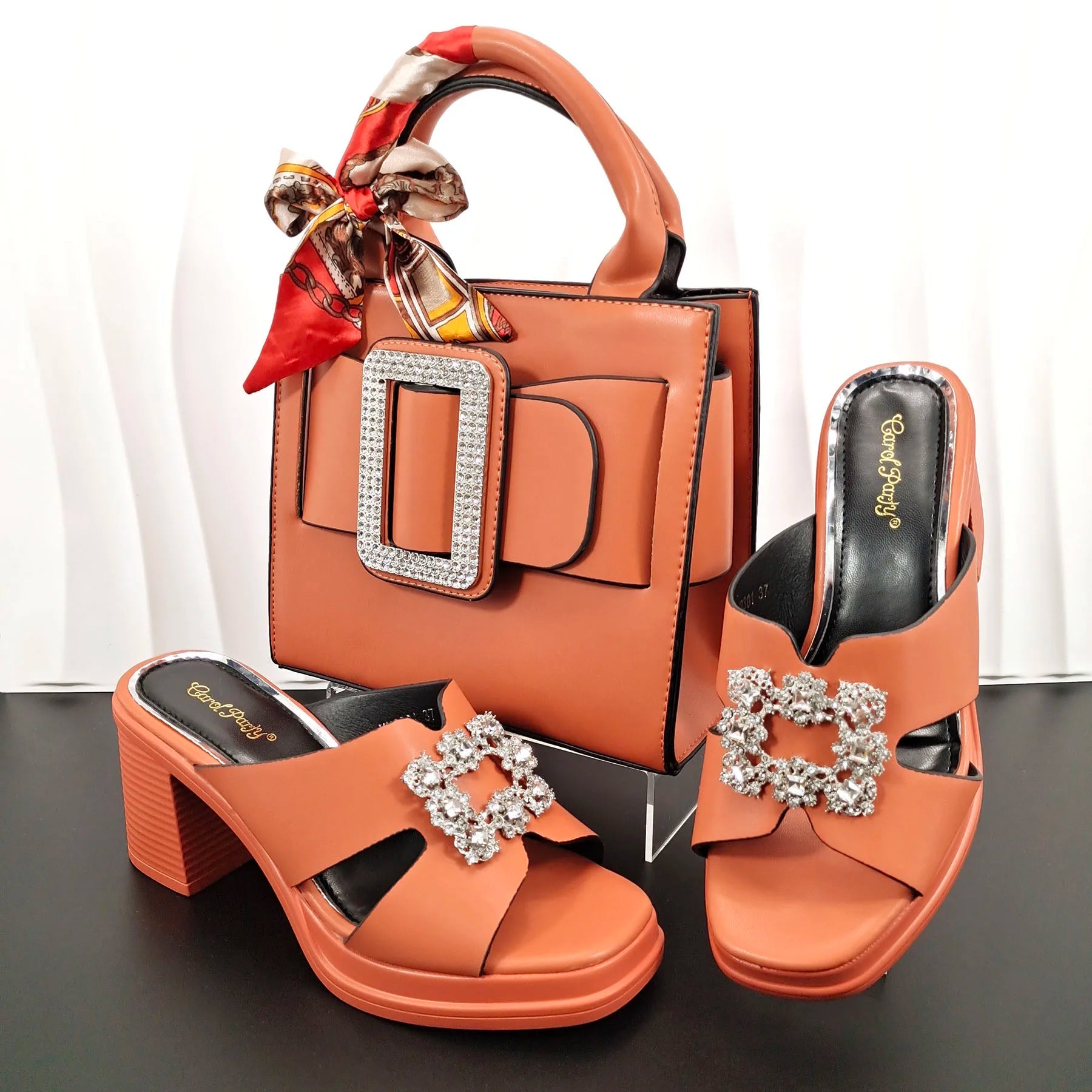 Latest Women Summer Toe Shoes and Bag Set ED135 - Luzilly Bridal & Apparel