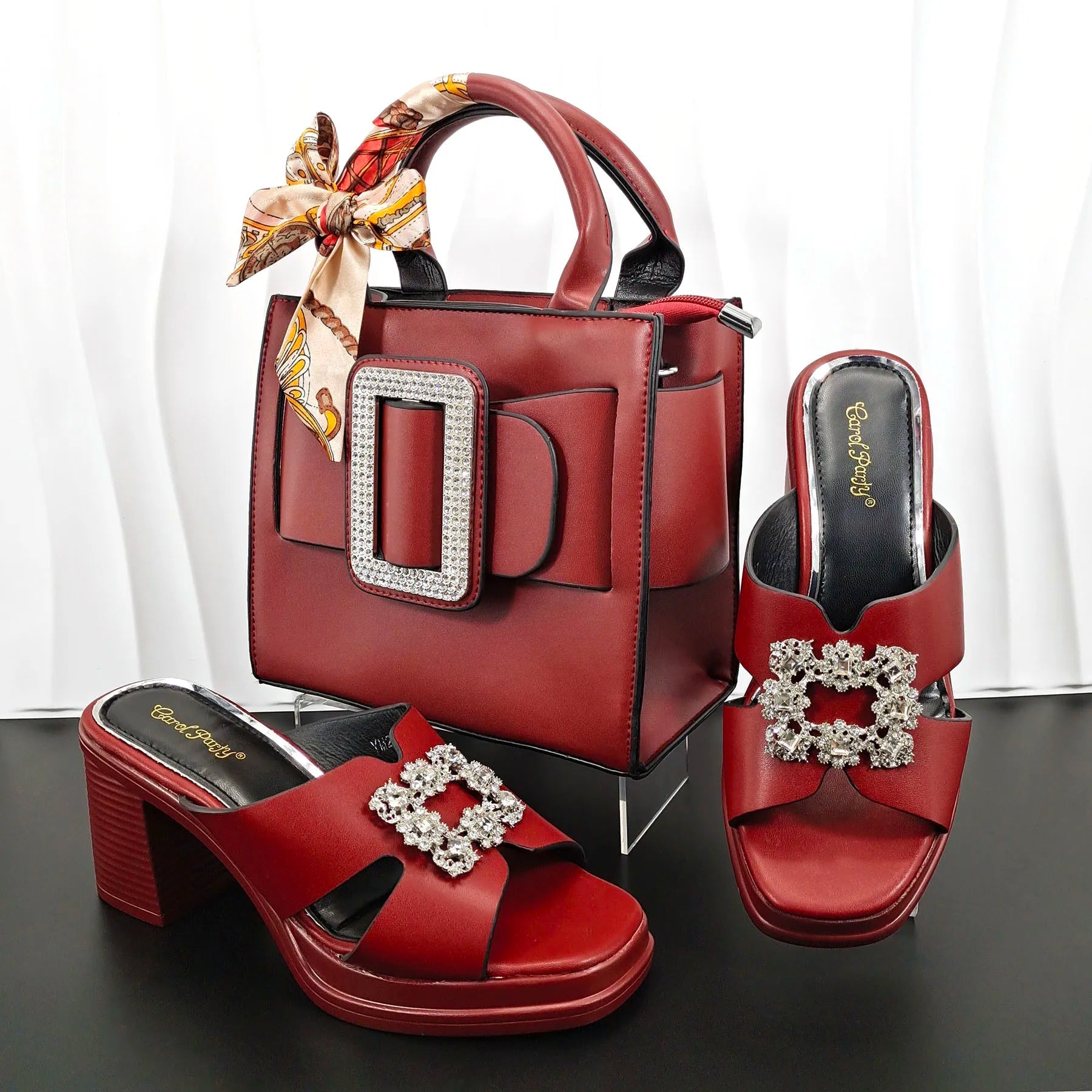 Latest Women Summer Toe Shoes and Bag Set ED135 - Luzilly Bridal & Apparel