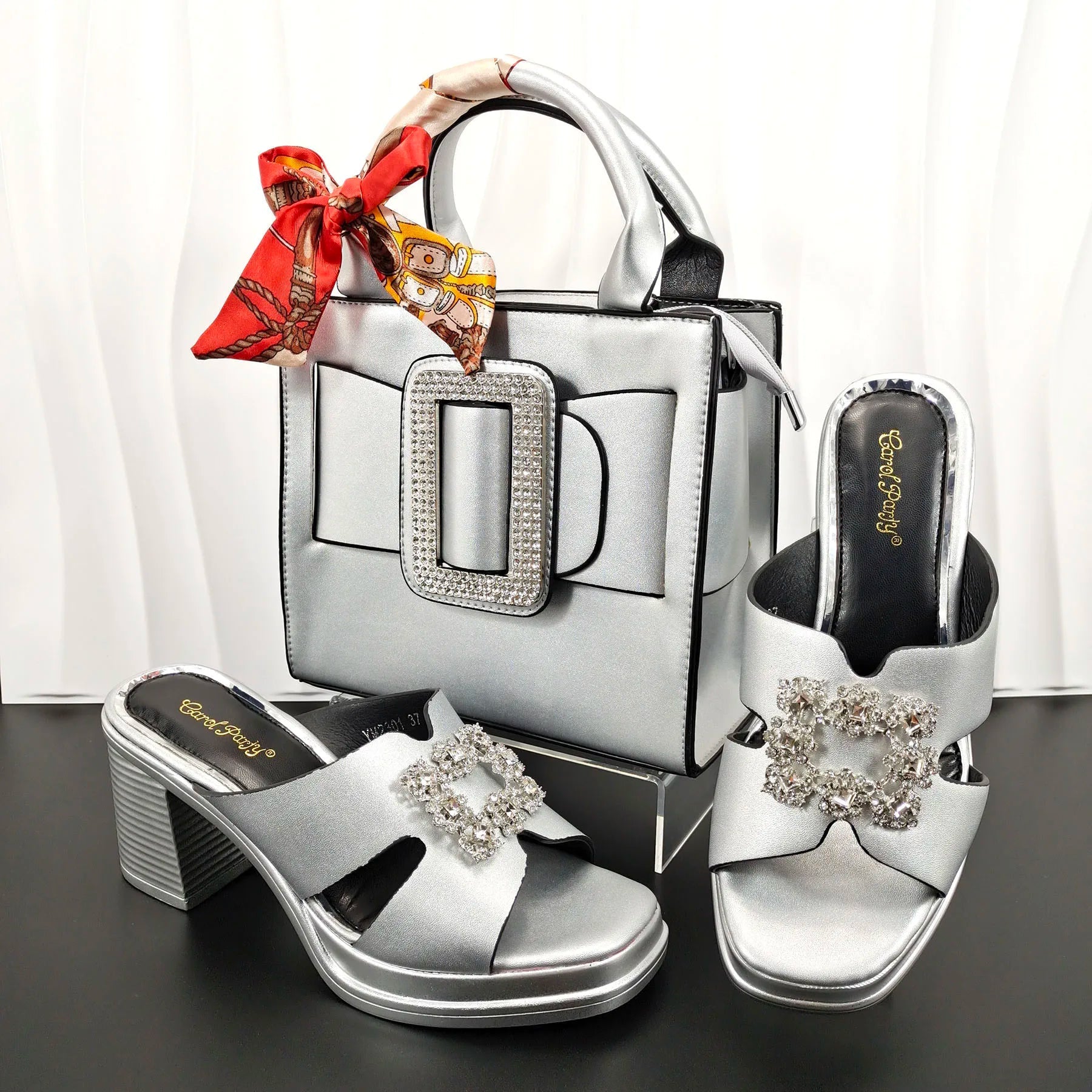 Latest Women Summer Toe Shoes and Bag Set ED135 - Luzilly Bridal & Apparel