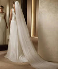 Layered Cathedral Wedding Veil with Comb - Luzilly Bridal & Apparel