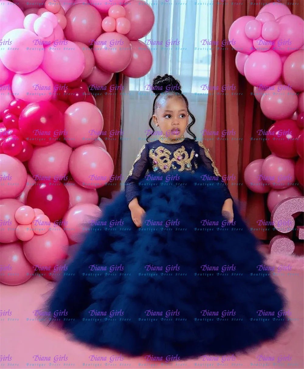 Layered Tulle Sequin Flower Girl Gown - Luzilly Bridal & Apparel