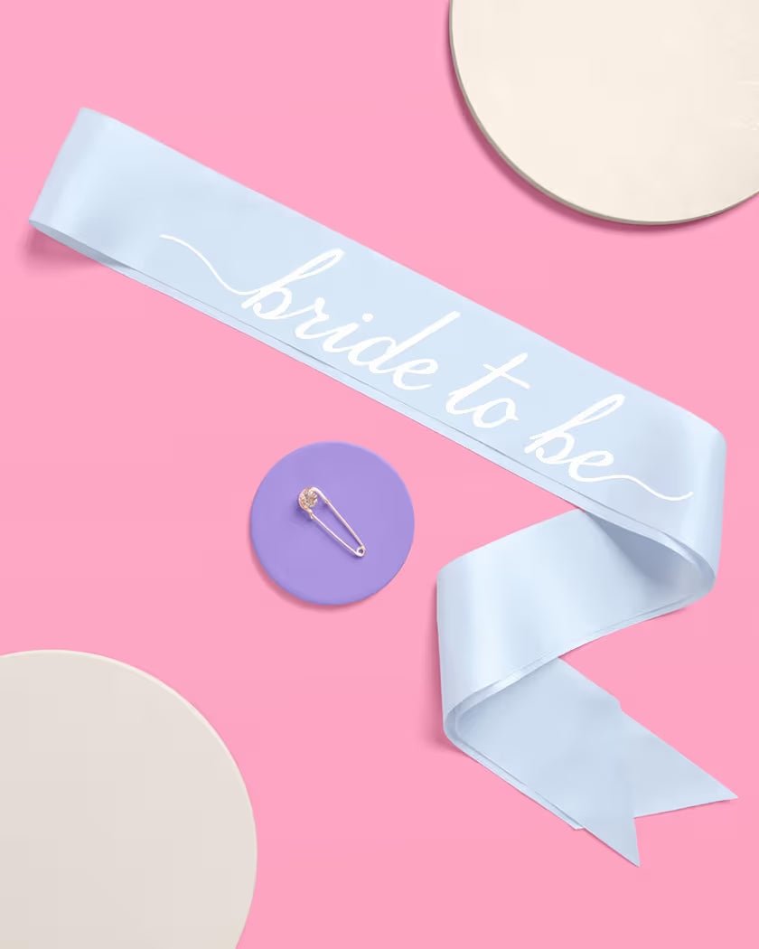 Light Blue Bride Sash - Luzilly Bridal & Apparel
