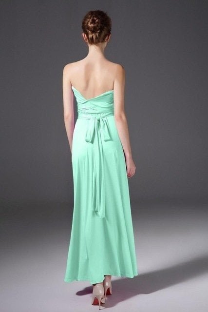 Light Blue Bridesmaid Dresses Country Beach Wedding Dress - Luzilly Bridal & Apparel