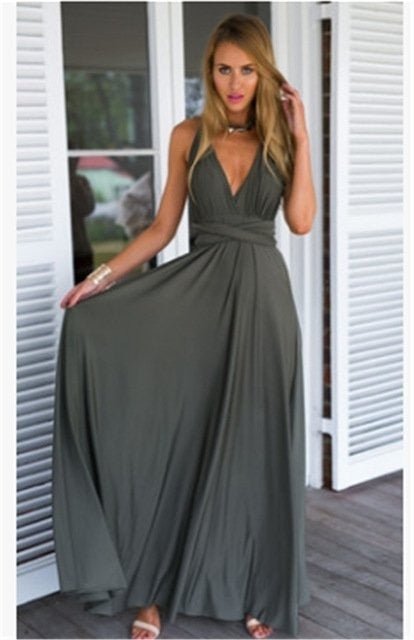Light Blue Bridesmaid Dresses Country Beach Wedding Dress - Luzilly Bridal & Apparel