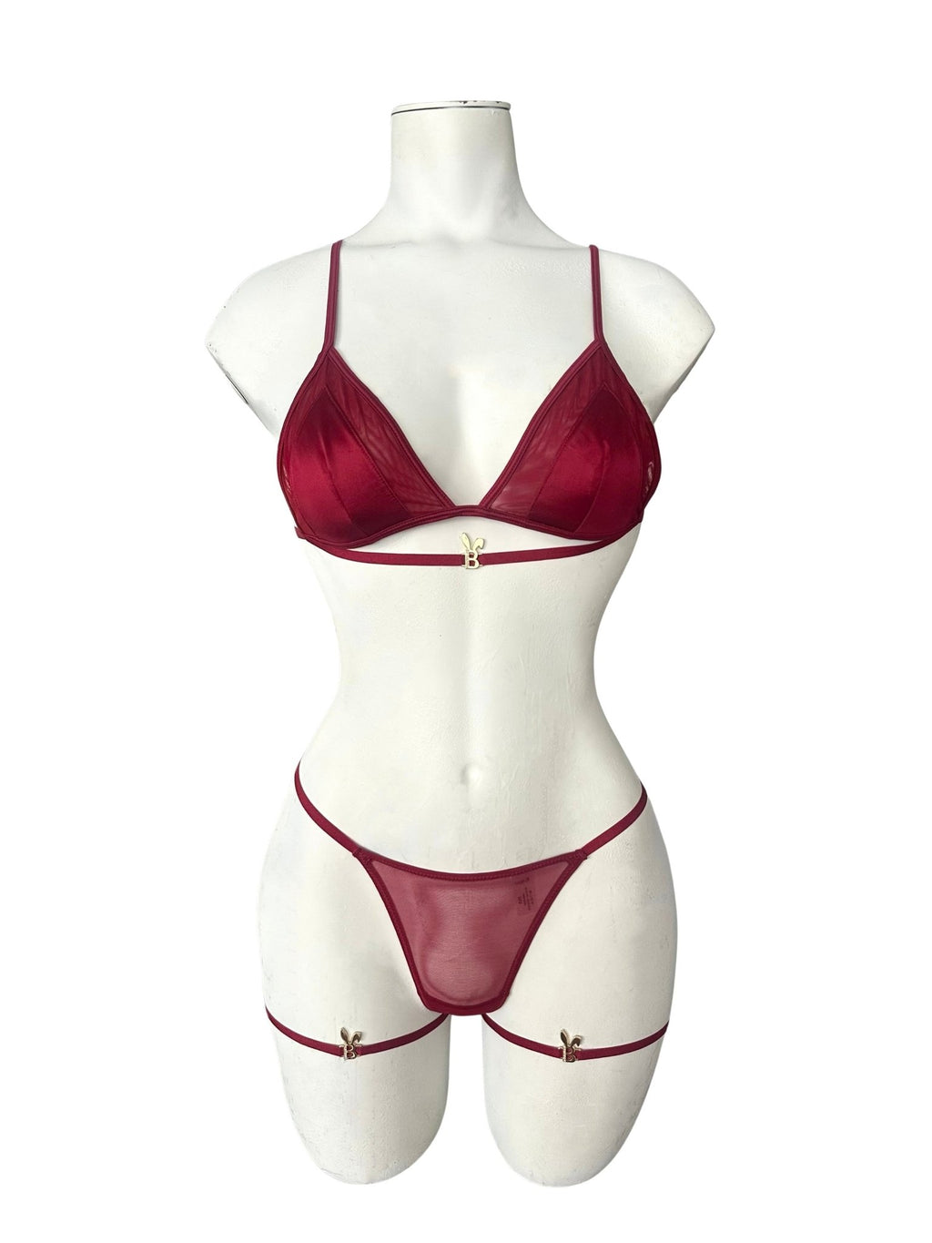 LINGERIE SET IN RED WINE - Luzilly Bridal & Apparel