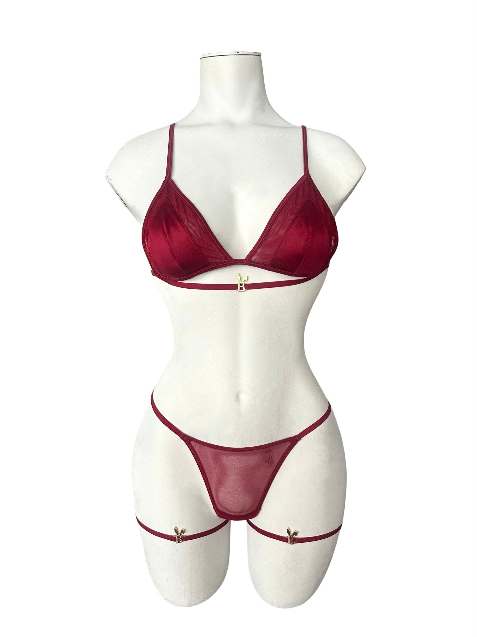 LINGERIE SET IN RED WINE - Luzilly Bridal & Apparel