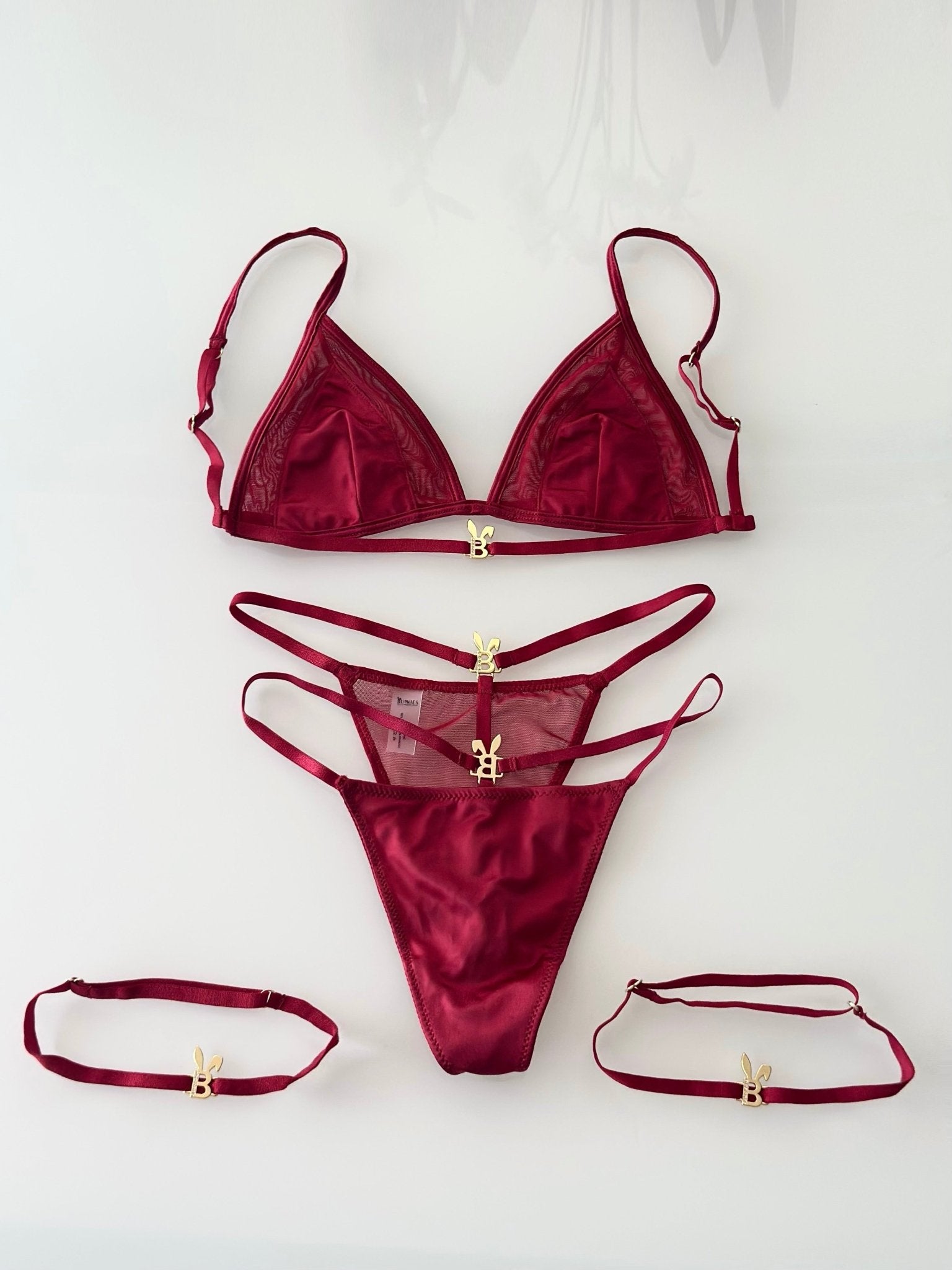 LINGERIE SET IN RED WINE - Luzilly Bridal & Apparel