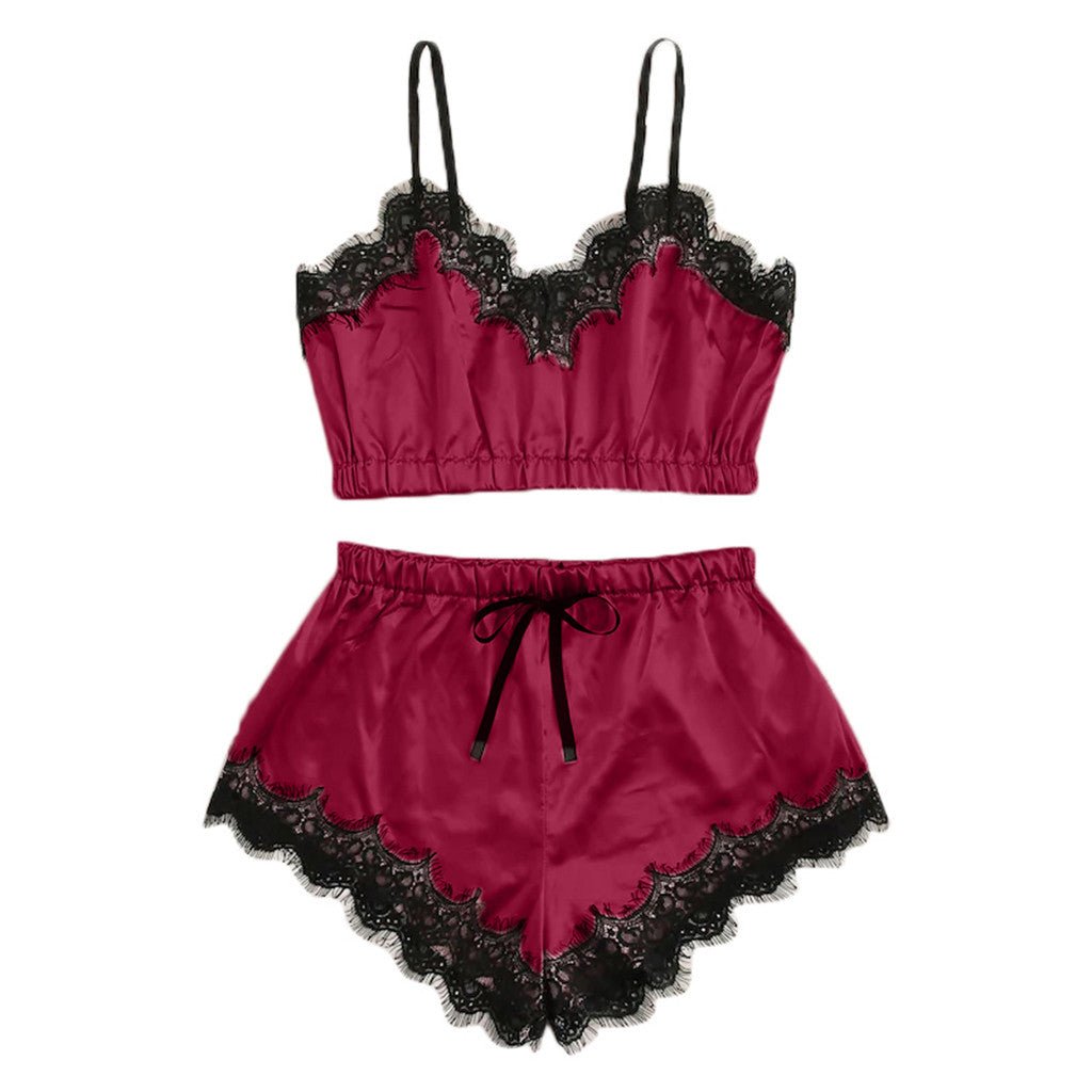 Lingerie Sexy Bra Set Women's Sleepwear Sleeveless Strap - Luzilly Bridal & Apparel