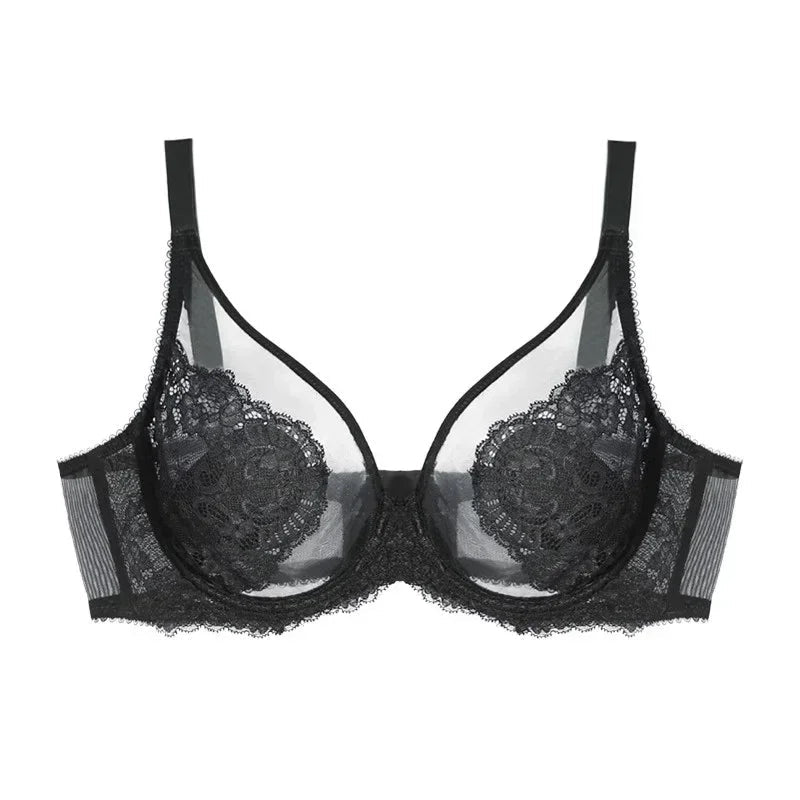 Lingerie Women's Thin BrasLace Full Cup BrasBeautifully Embroidered BrasAnti-SaggingUltra-Thin Bras - Luzilly Bridal & Apparel