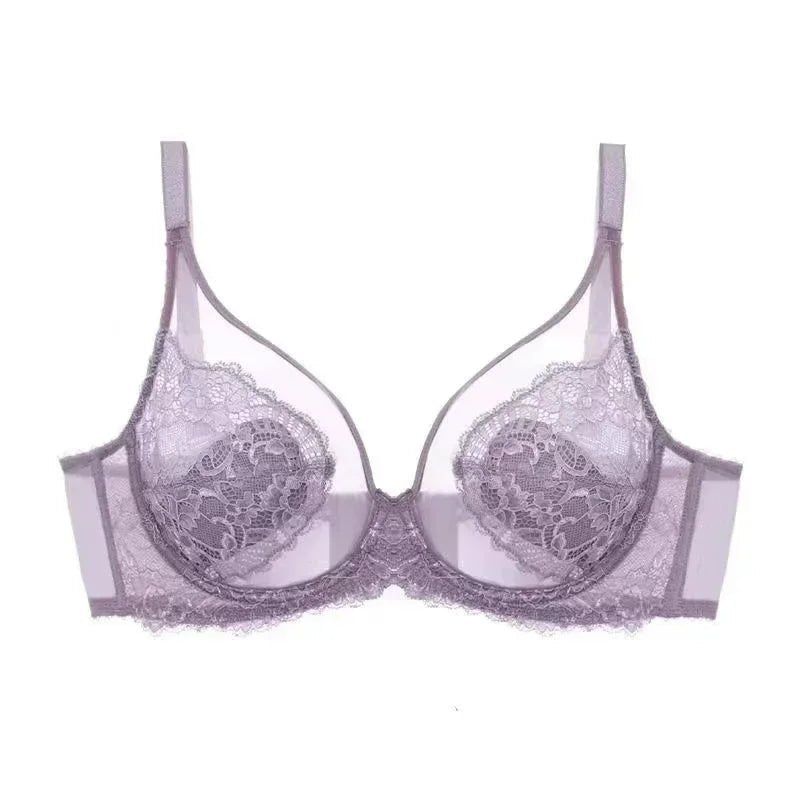 Lingerie Women's Thin BrasLace Full Cup BrasBeautifully Embroidered BrasAnti-SaggingUltra-Thin Bras - Luzilly Bridal & Apparel
