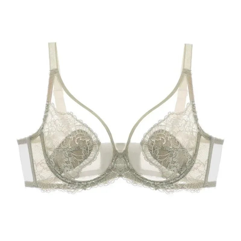 Lingerie Women's Thin BrasLace Full Cup BrasBeautifully Embroidered BrasAnti-SaggingUltra-Thin Bras - Luzilly Bridal & Apparel