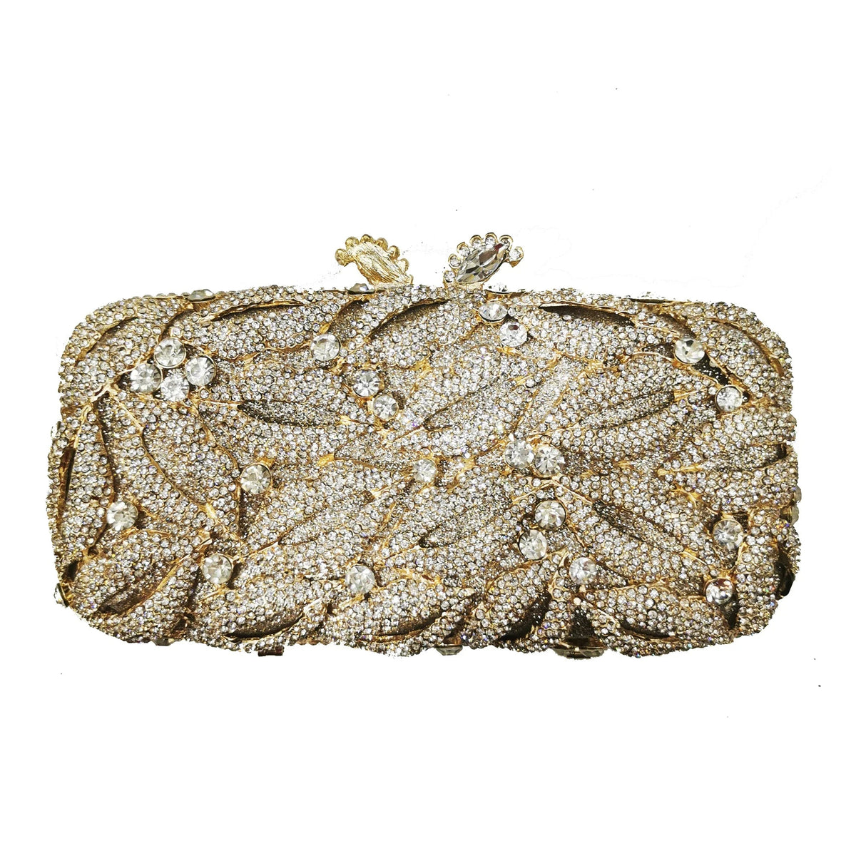 Lips-Shaped Crystal Minaudière Clutch - Luzilly Bridal & Apparel
