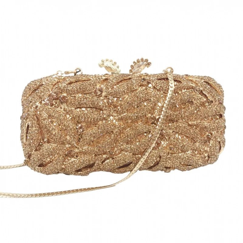 Lips-Shaped Crystal Minaudière Clutch - Luzilly Bridal & Apparel