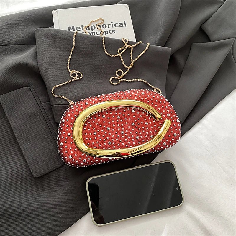 Lipstick Crossbody Evening Clutch - Luzilly Bridal & Apparel