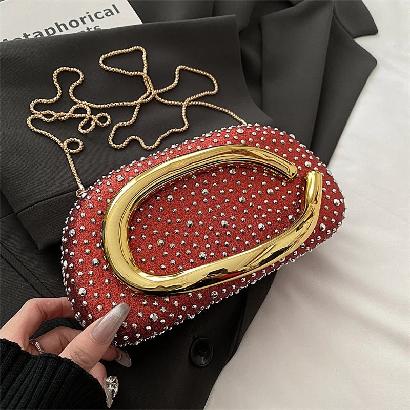 Lipstick Crossbody Evening Clutch - Luzilly Bridal & Apparel