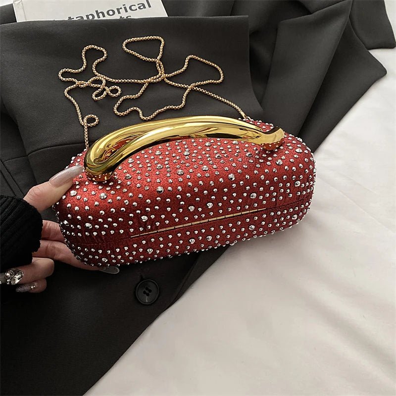 Lipstick Crossbody Evening Clutch - Luzilly Bridal & Apparel