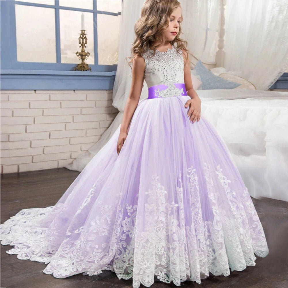 Long Junior Bridesmaid Dress for Girls - Luzilly Bridal & Apparel