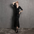 Long-Sleeve Beaded Banquet Dress - Luzilly Bridal & Apparel