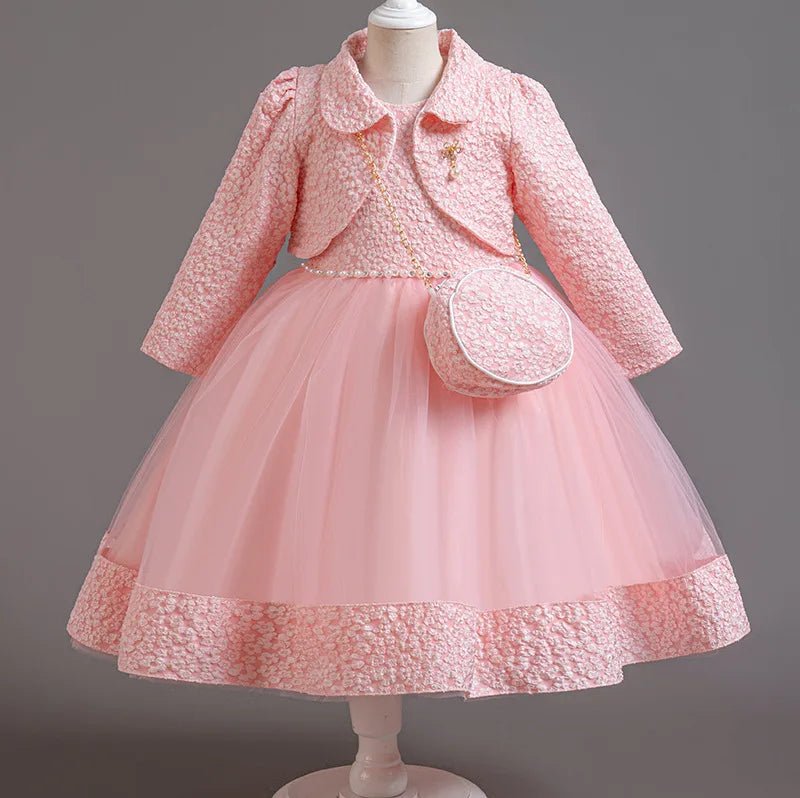 Long-Sleeve Flower Girl Dress Set - Luzilly Bridal & Apparel