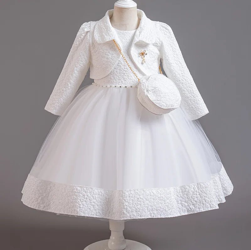 Long-Sleeve Flower Girl Dress Set - Luzilly Bridal & Apparel
