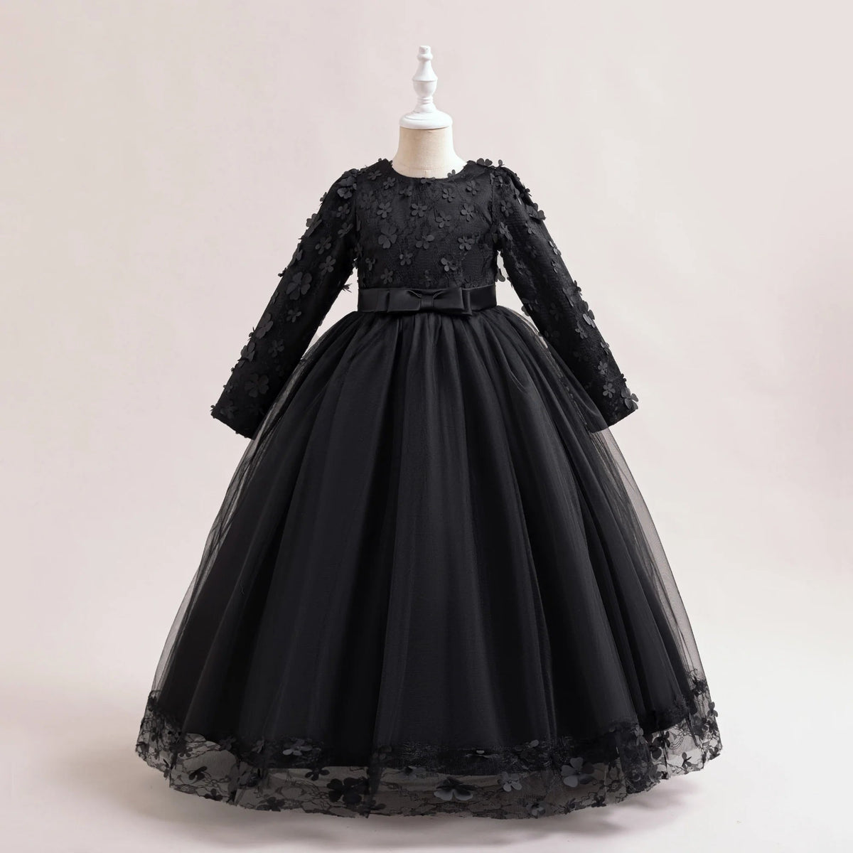 Long-Sleeve Lace Junior Bridesmaid Dress - Luzilly Bridal & Apparel