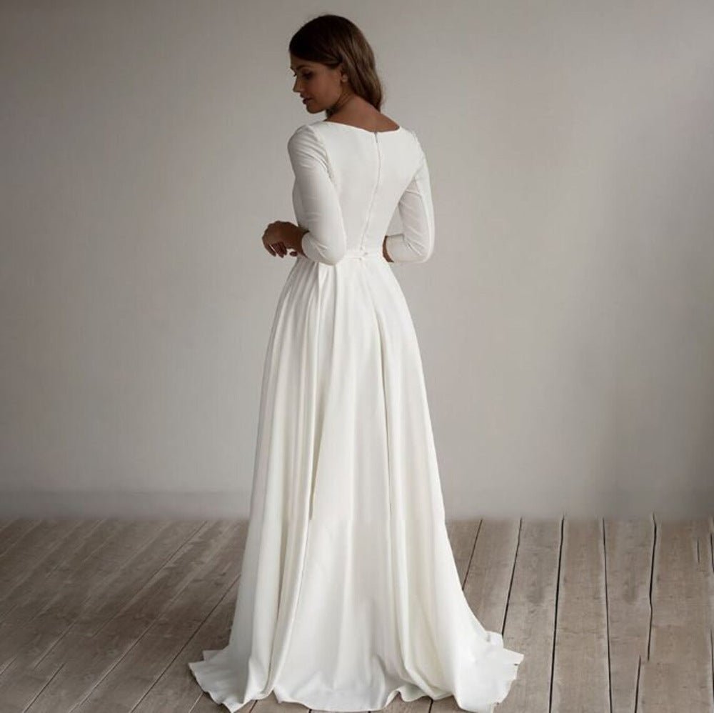 Long Temperament Commute Slim-fit Banquet Wedding Evening Dress - Luzilly Bridal & Apparel