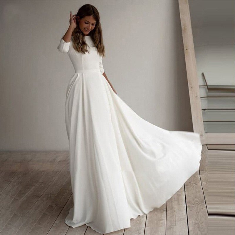 Long Temperament Commute Slim-fit Banquet Wedding Evening Dress - Luzilly Bridal & Apparel