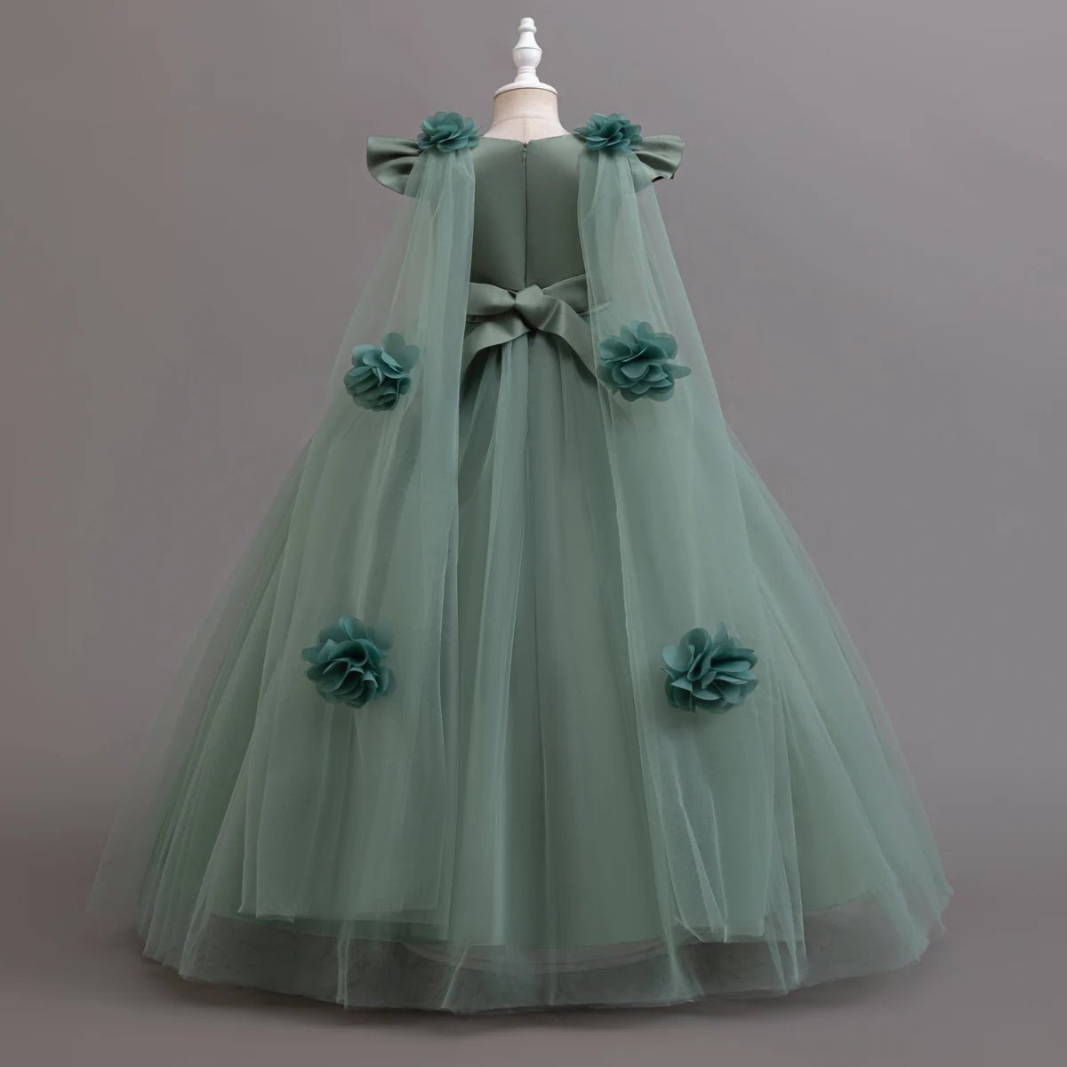 Long Tulle Lace Junior Bridesmaid Dress - Luzilly Bridal & Apparel