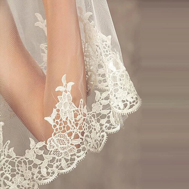 Luxurious Lace Edge Cathedral Wedding Veil - Luzilly Bridal & Apparel