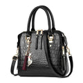 Luxury Crocodile Pattern Handbag for Women | Winter New PU Leather Tassel Shoulder Bag (Brands Design Handle Bag, Lady Purse) - Luzilly Bridal & Apparel