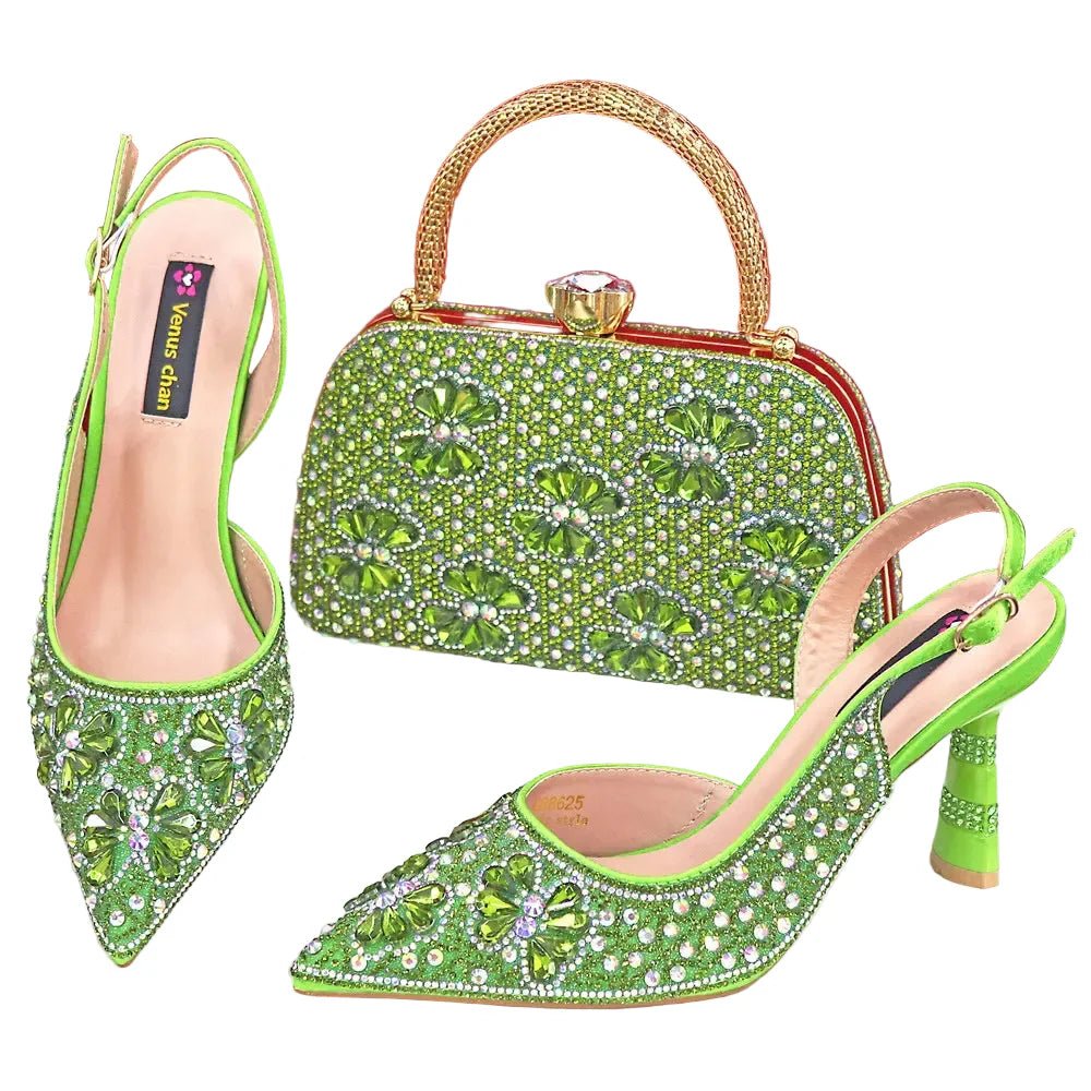 Luxury Handmade Shoes and Clutch Bag Set for Women FGR43 - Luzilly Bridal & Apparel