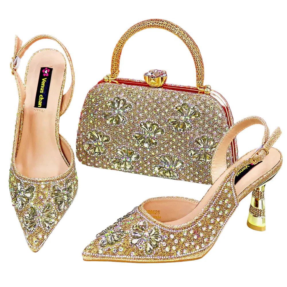 Luxury Handmade Shoes and Clutch Bag Set for Women FGR43 - Luzilly Bridal & Apparel