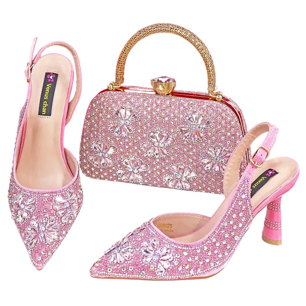 Luxury Handmade Shoes and Clutch Bag Set for Women FGR43 - Luzilly Bridal & Apparel