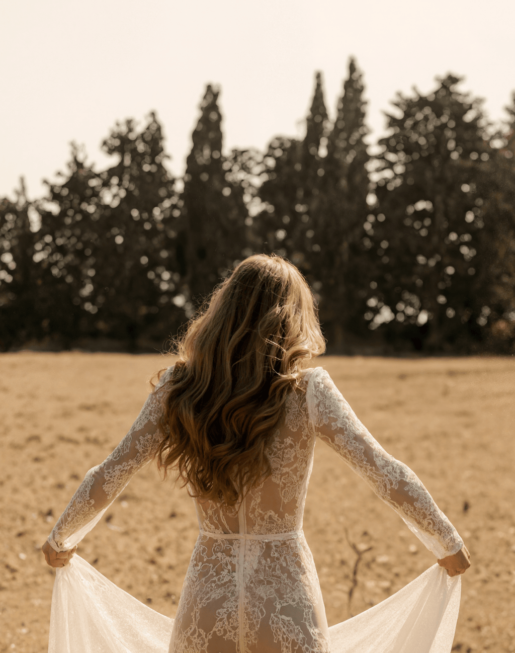 Luxury Long Sleeve Lace Sheer Robe Dress | Bridal Getting Ready & Boudoir Gown - Luzilly Bridal & Apparel